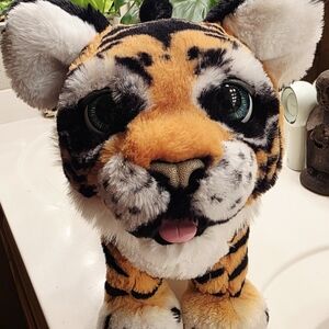 Cuddly Tiger Plush Toy - Orange, Black, and White